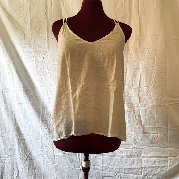 Lou & Grey Tops - Cream Tank with Neon Pink/Yellow Detail